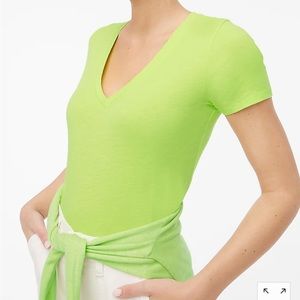 NWT J.Crew Factory Vintage Slub Cotton V-Neck Tee